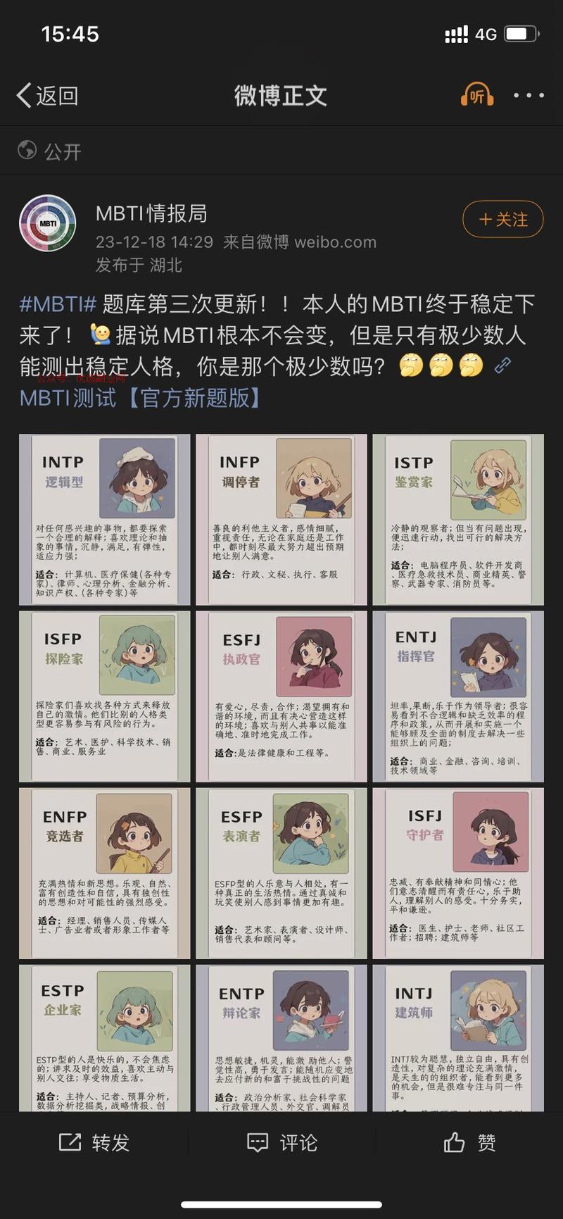 刷微博被这个MBTI测试…#情报-搞钱情报论坛-网创交流-优选副业网